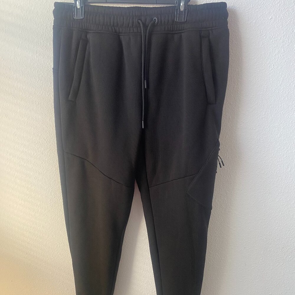 Athletex Performance Apparel Black Thin Track Pants Mens Large